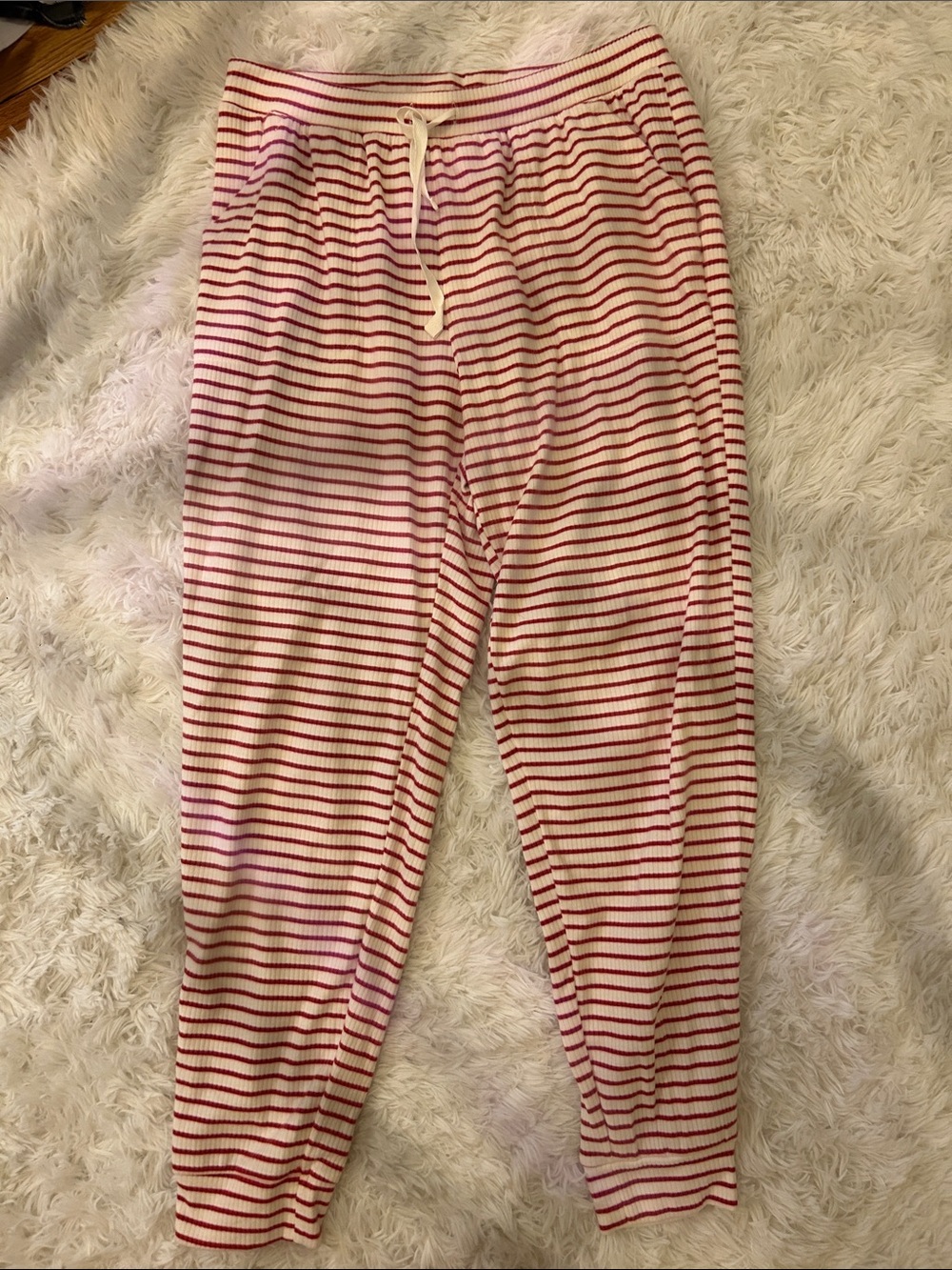 Women’s Red and White Pj Pants